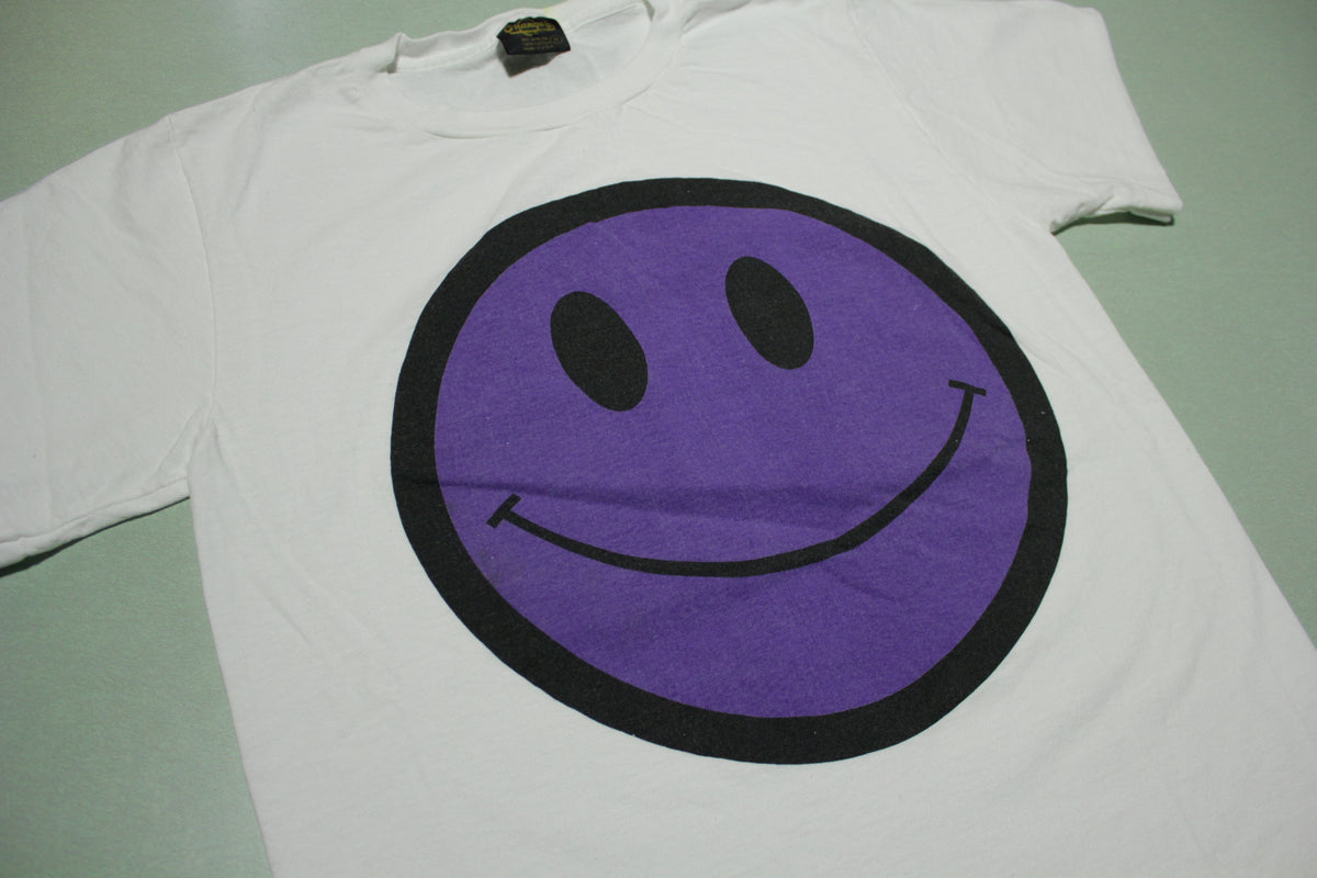 Purple Smiley Face Mr. Yuck Poison Sticker Vintage 90's Changes USA T-Shirt
