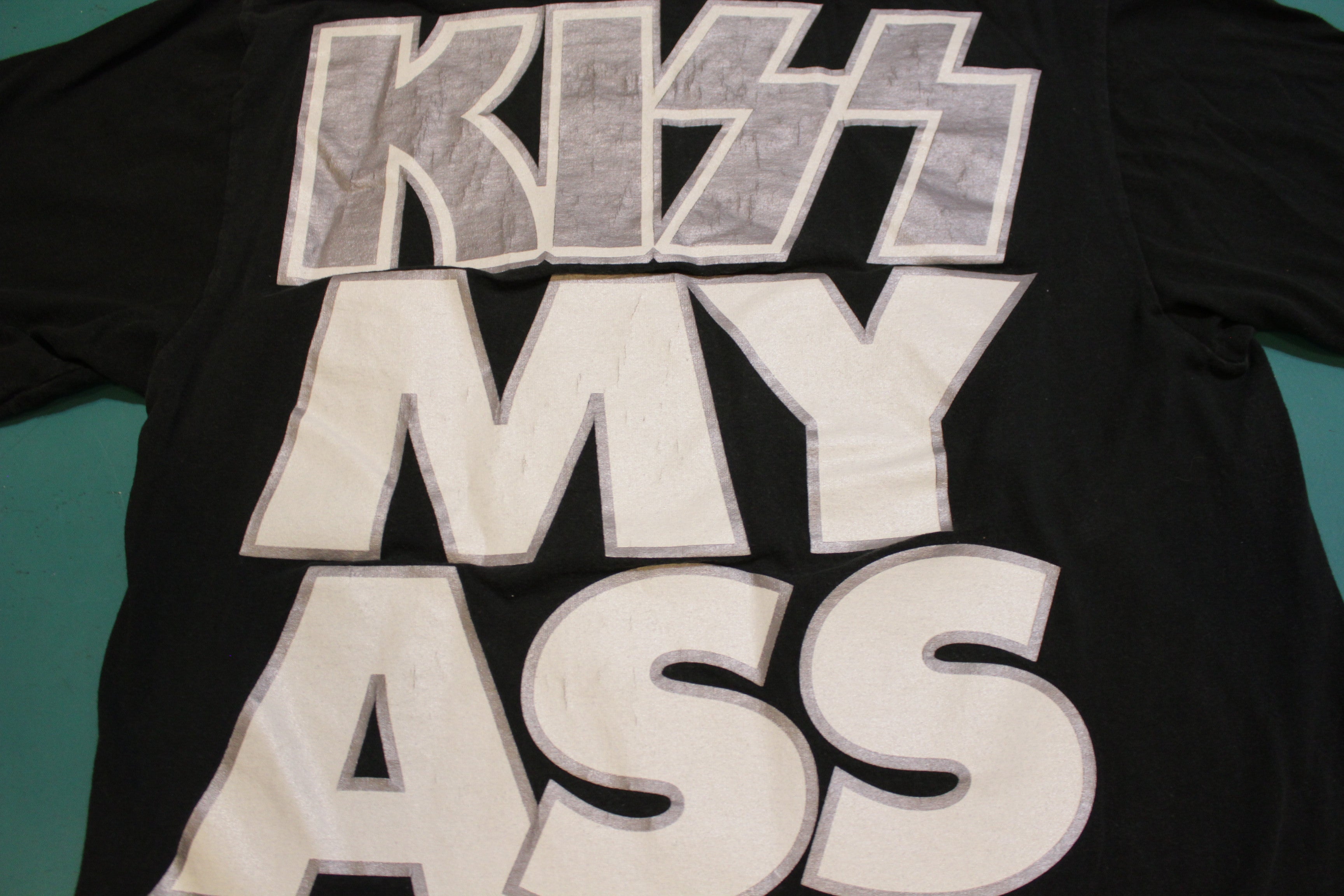 Kiss My Ass 1994 Vintage Painted Face Dinner Band T-Shirt 90's ...