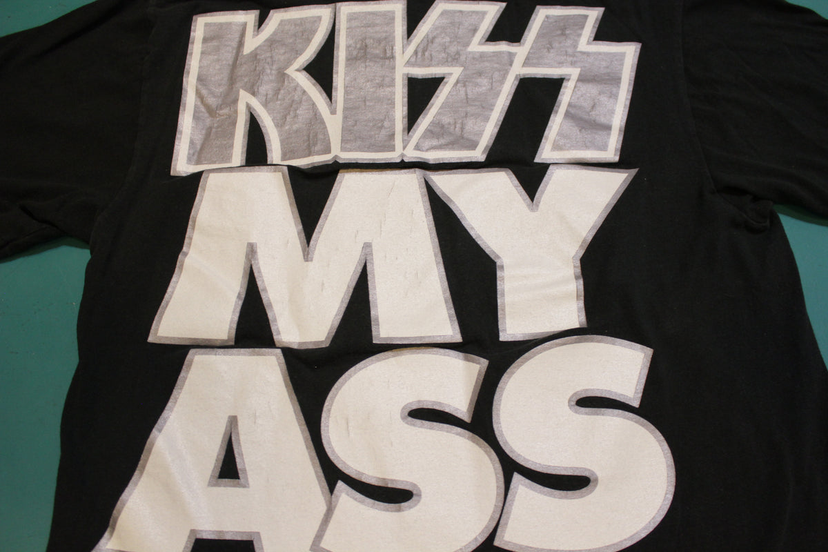 Kiss My Ass 1994 Vintage Painted Face Dinner Band T-Shirt 90's