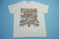 Chicago Bulls Vintage 1991 Champions Jordan Pippen Phil Jackson Salem USA T-Shirt