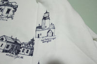 Washington Lighthouse All Over Print Vintage Jerzees USA Crewneck Sweatshirt