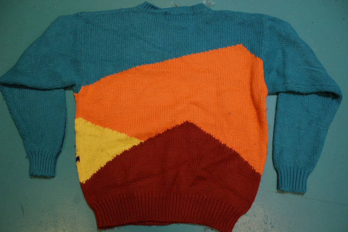 Kenny Rogers Vintage Phoenix Bird Bright Colorful Sweater Millers Harness West
