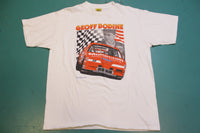 Geoff Bodine Motorcraft 1992 Vintage Checkered Flag Single Stich Nascar Racing Shirt