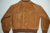 Ralph Lauren Polo Country Brown Vintage Plaid Lined Suede Leather Bomber Jacket