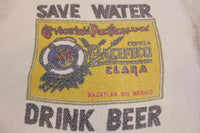 Pacifico Save Water Drink Beer Drug Rug Poncho Hoodie Baja Sweater Vintage