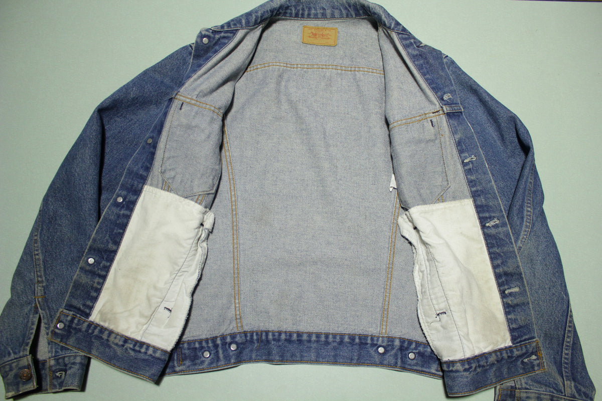 Levis 21506-0217 Made in USA 80's Vintage Denim Faded Jean Trucker Jacket