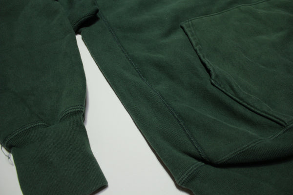 Champion Mid Nineties 90's Vintage Army Green Reverse Weave Hoodie Sweatshirt