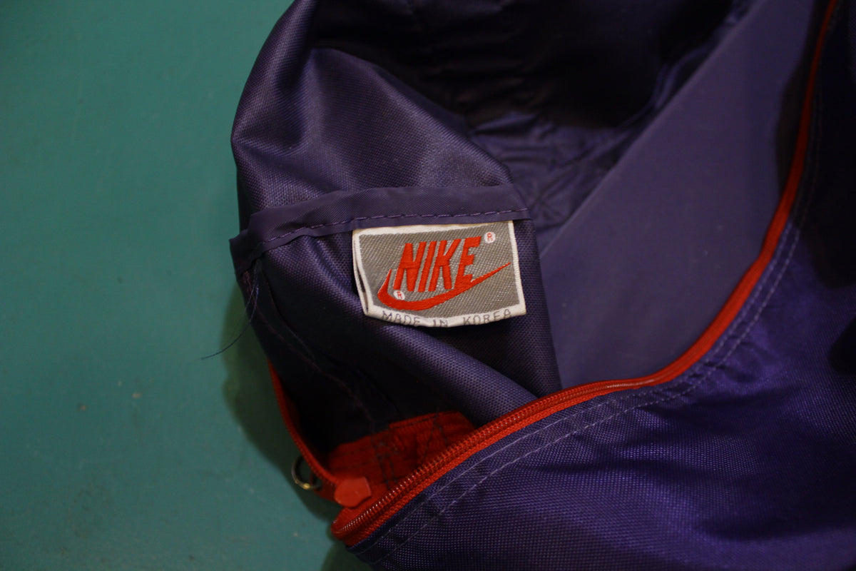 Nike Vintage 80's Swoosh Logo Gym Duffle Travel Bag Gray Tag