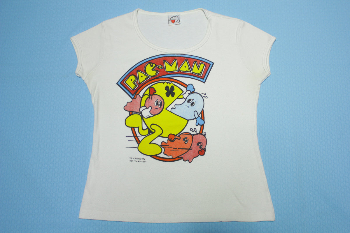 Pac Man Vintage 1981 Video Game 80's Women's Cut T-Shirt