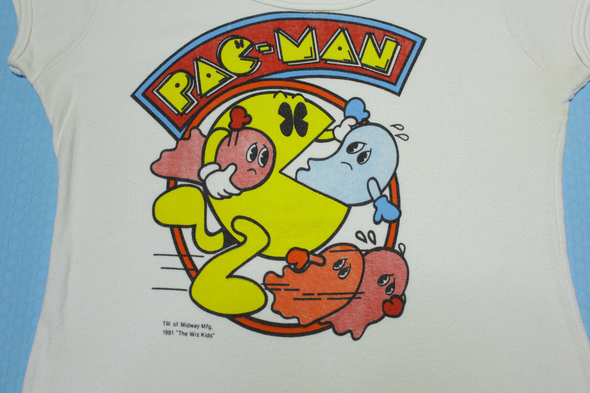 Pac Man Vintage 1981 Video Game 80's Women's Cut T-Shirt