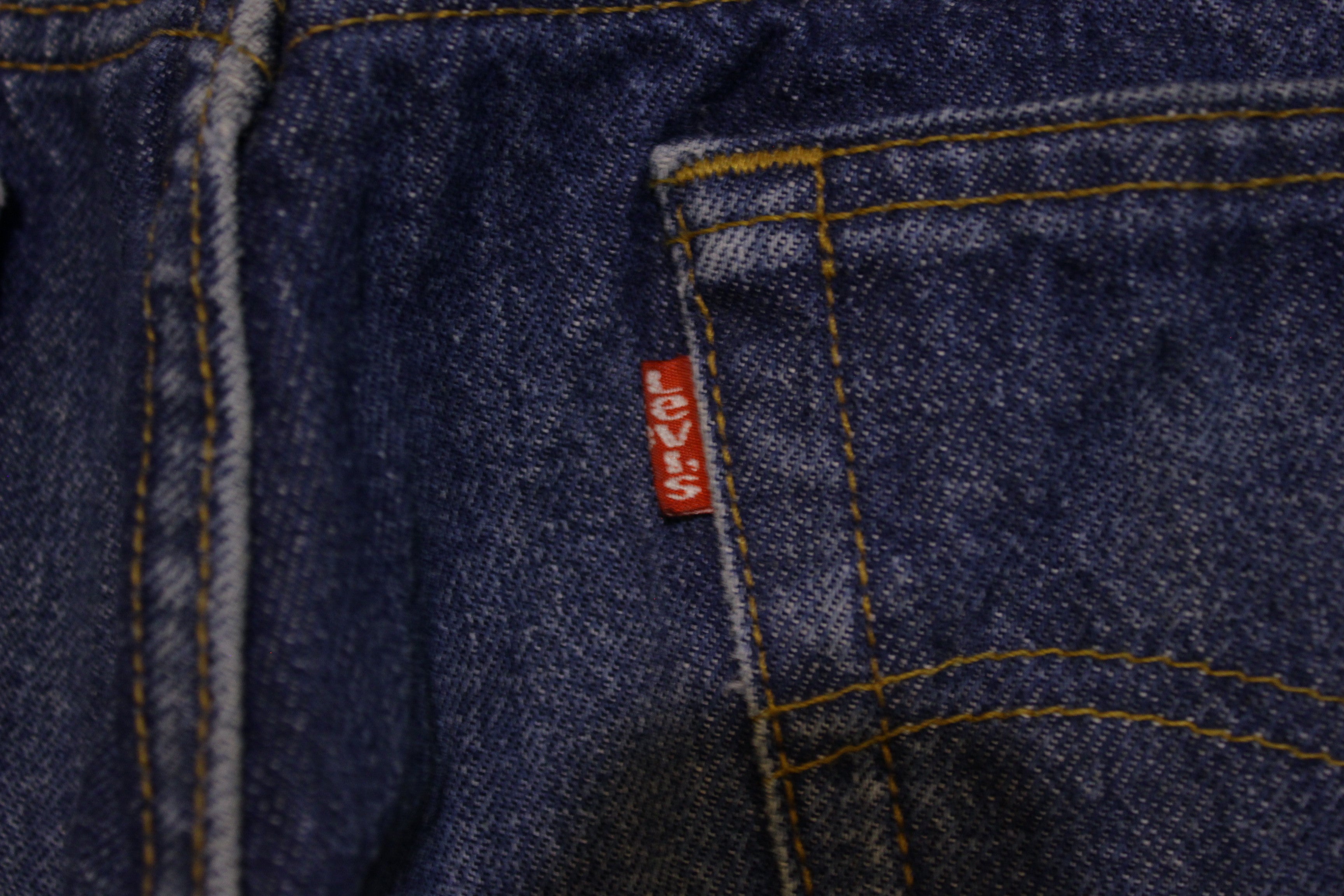 Levis 501 Button Fly 80s Red Tag Made in USA Vintage Blue Denim