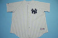Yankees Blank Button Up Pin Striped Vintage 90's Majestic Made in USA Baseball Jersey