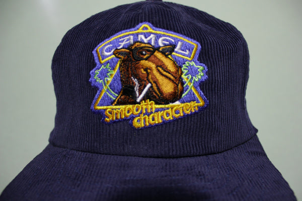 Joe Camel Corduroy Smooth Character Cigarettes Vintage 80's Adjustable Snap Back Hat