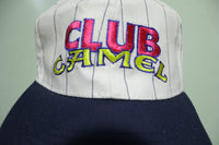 Camel Club Premier Pinstripe Deadstock Vintage 80's Adjustable Snap Back Hat
