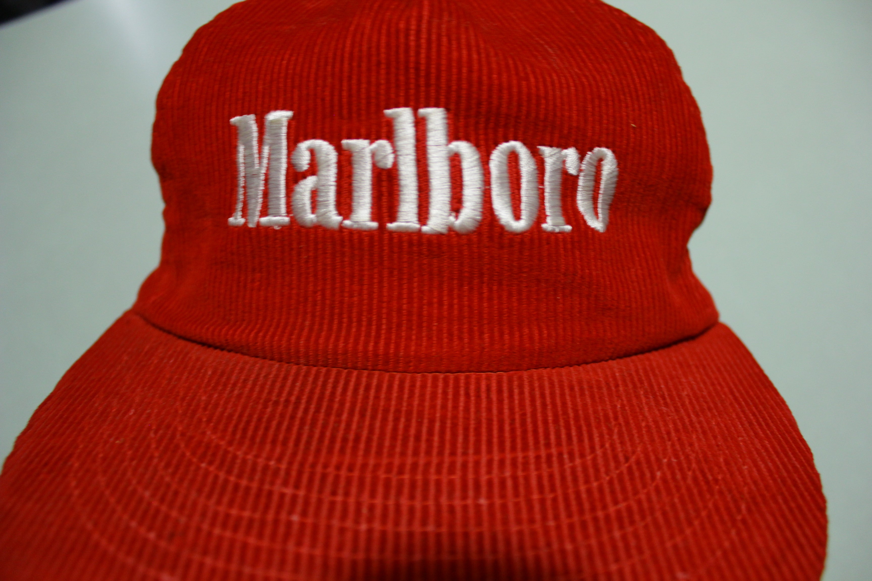 Marlboro Cigarettes Corduroy Deadstock Vintage 80's Adjustable