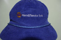 Napa Hand Service Tools Deadstock Corduroy Rope Vintage 90's Adjustable Snap Back Hat