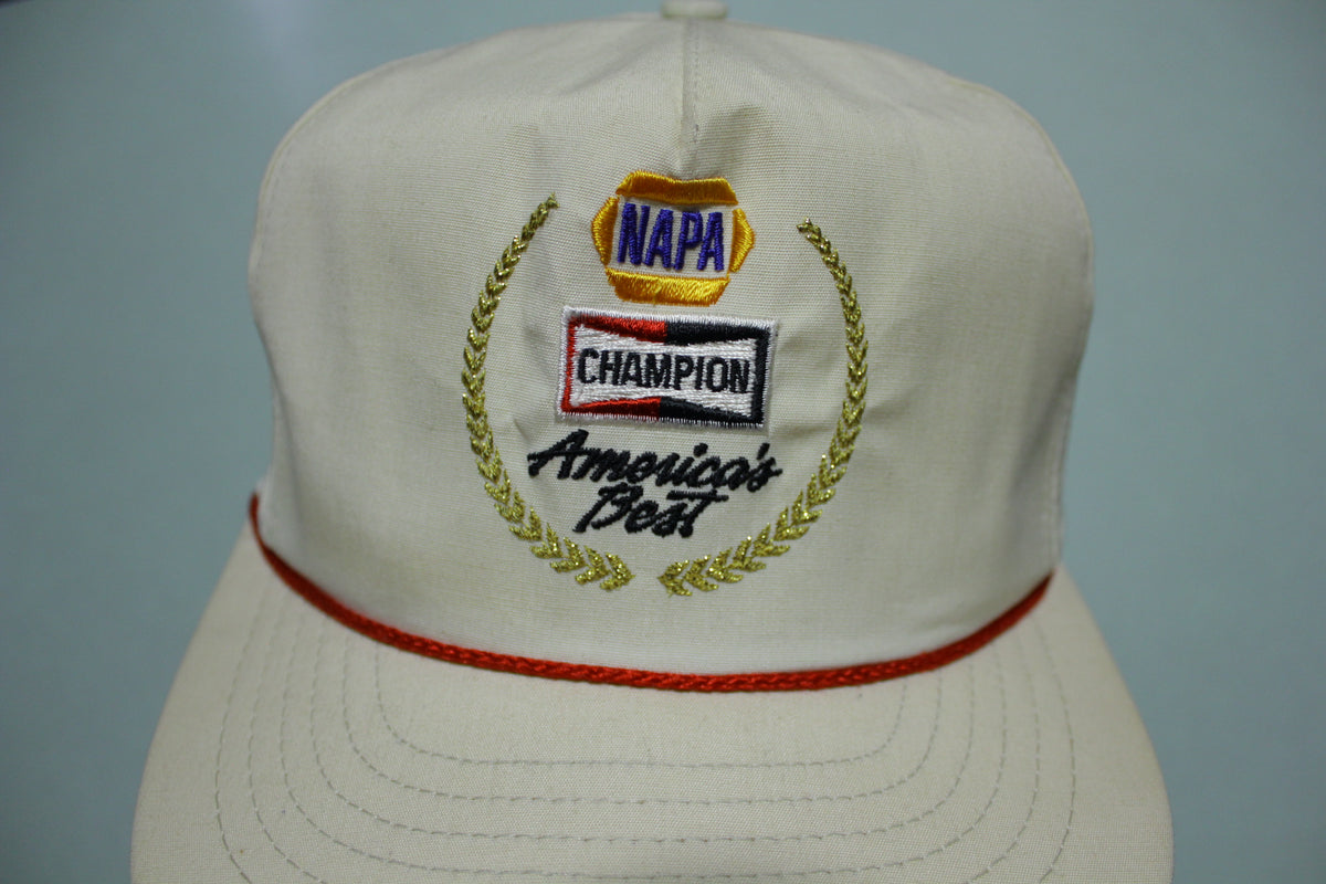 Napa Champion Spark Plugs Americas Best Rope Vintage 90's Adjustable Snap Back Hat