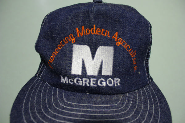 McGregor Denim Agriculture Vintage 80's Adjustable Snap Back Hat