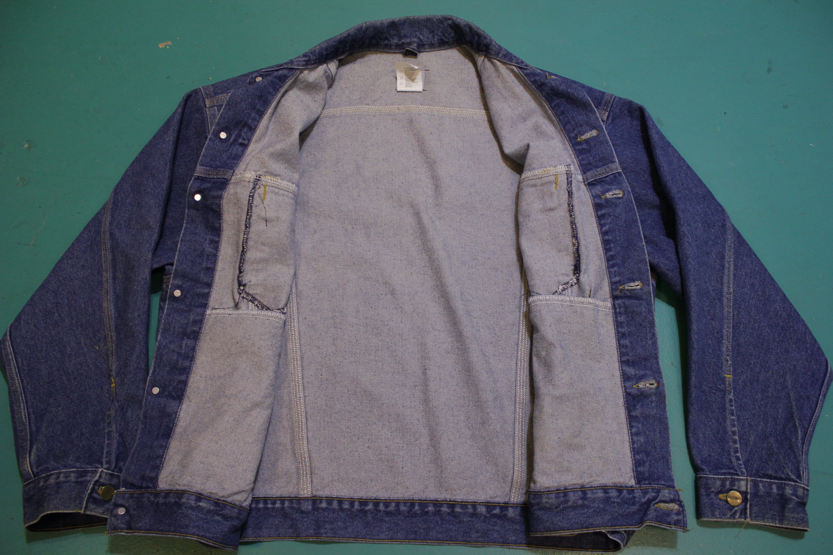 Carhartt USA製 denim jacket J12 DST Vintage Carhartt J12 DST Denim Trucker Jacket Made In USA | eBay