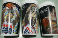 Michael Jordan Magic Johnson Patrick Ewing Dream Team 1992 McDonalds Vintage 90s Cups