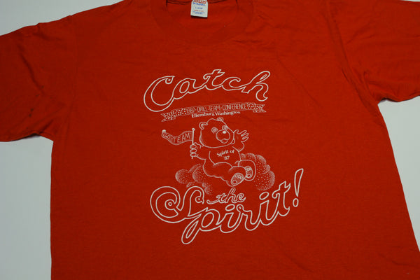 Catch The Spirit 1987 Vintage 80's Drill Team Conference Care Bear Jerzees T-Shirt