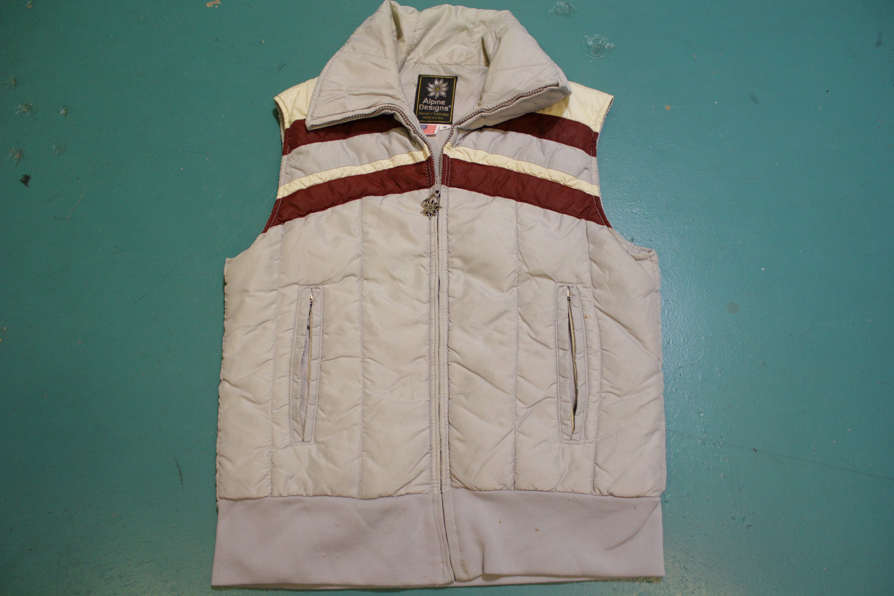 Alpine Designs Vintage 80's Down Puffer Vest Denver Colorado Ski