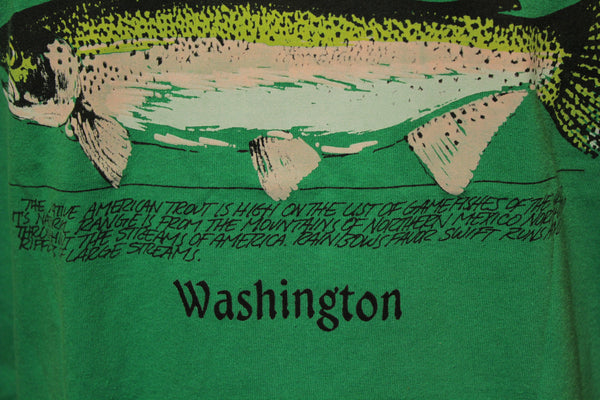 80's Washington Rainbow Trout Fishing Shirt.
