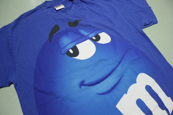 Blue M&M Candy Snacks Vintage 00's T-Shirt