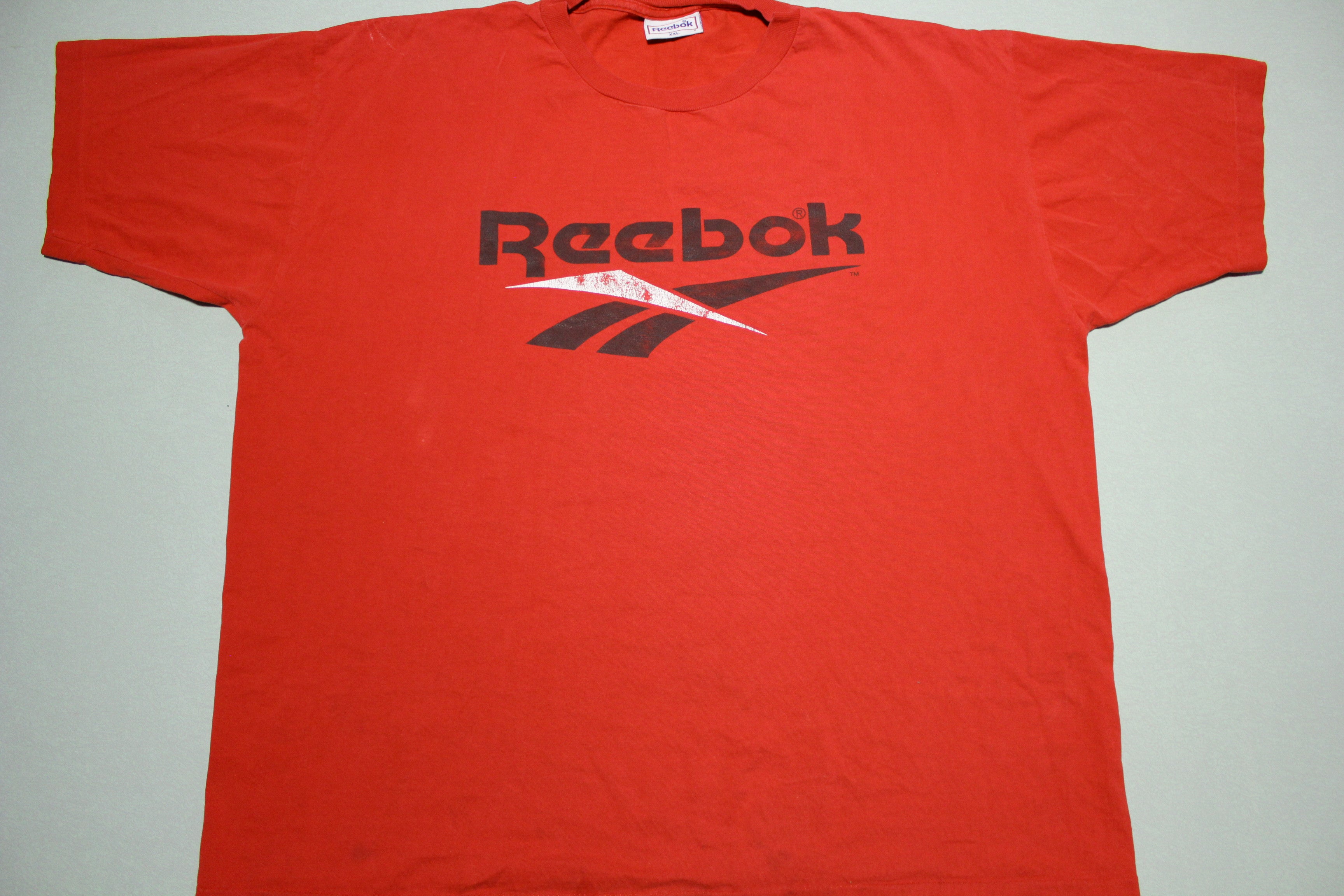 Reebok Red Single Made in USA Logo Spell Out Vintage 90's – thefuzzyfelt