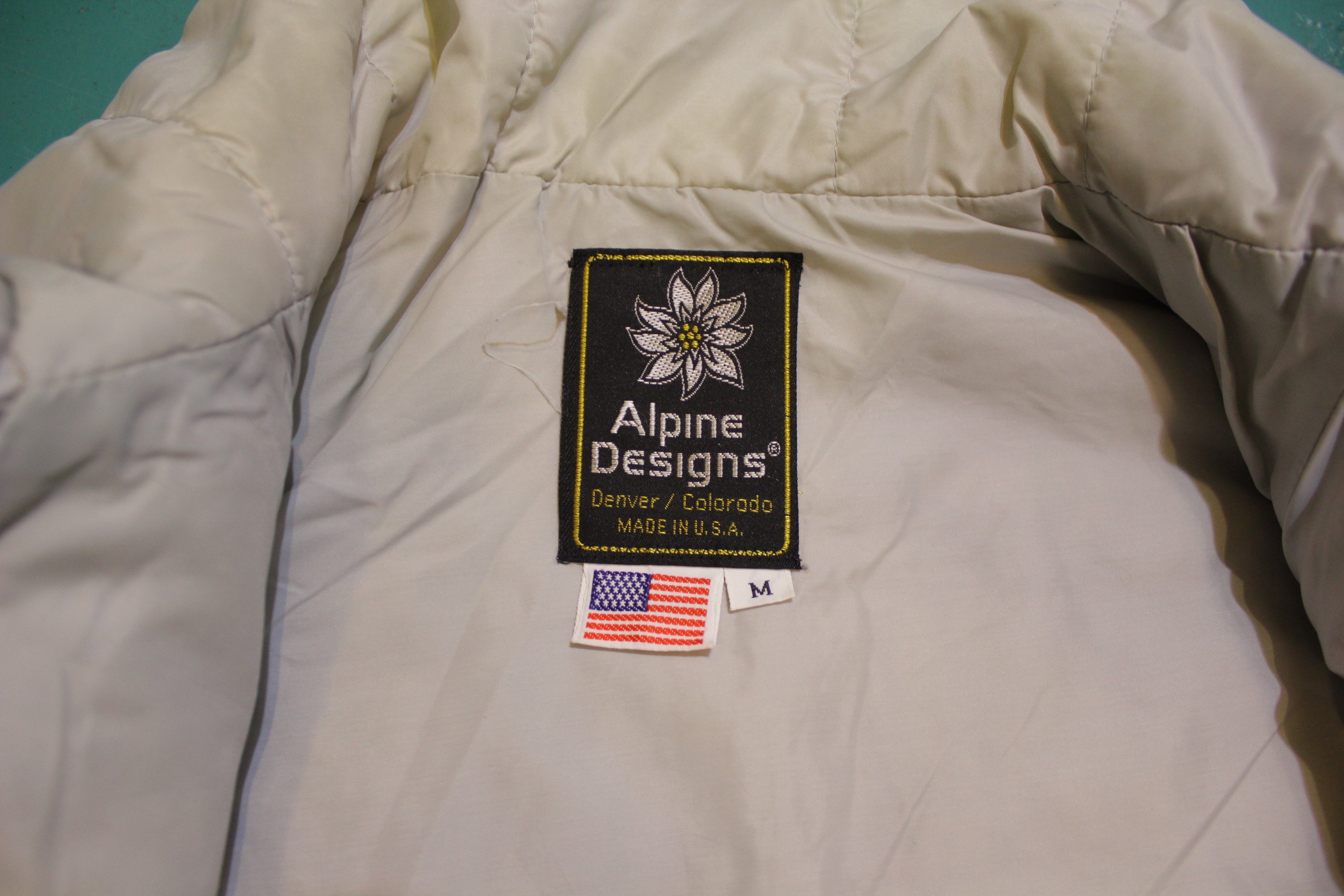 Alpine Designs Vintage 80's Down Puffer Vest Denver Colorado Ski