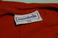 Reebok Red Single Stitch Made in USA Logo Spell Out Vintage 90's T-Shirt