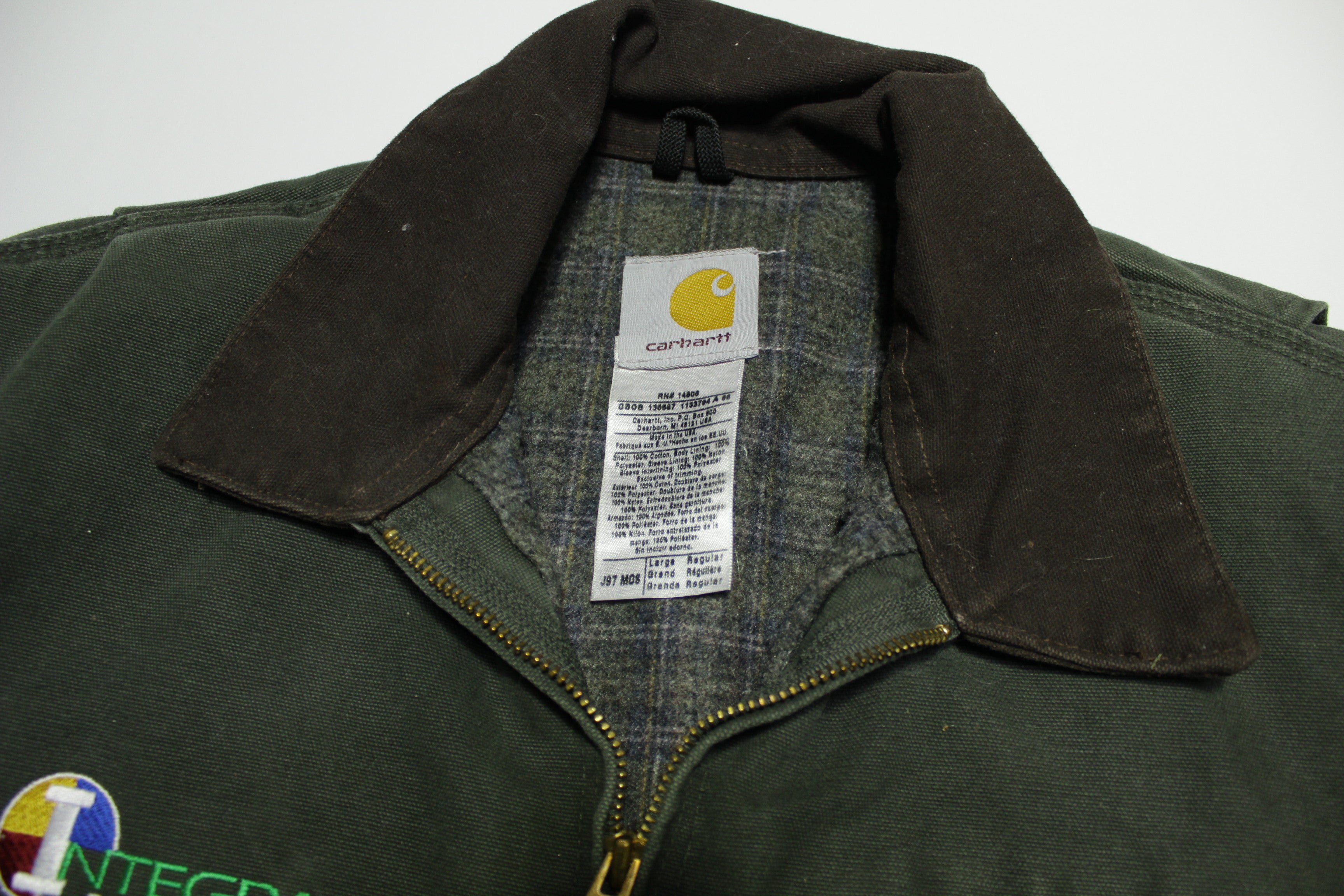 Carhartt J97 Blanket Dark Green MOS Detroit Blanked Lined Work