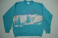 White Pass Washington Mountain Ski Spell Out Vintage 80's Crewneck Sweatshirt