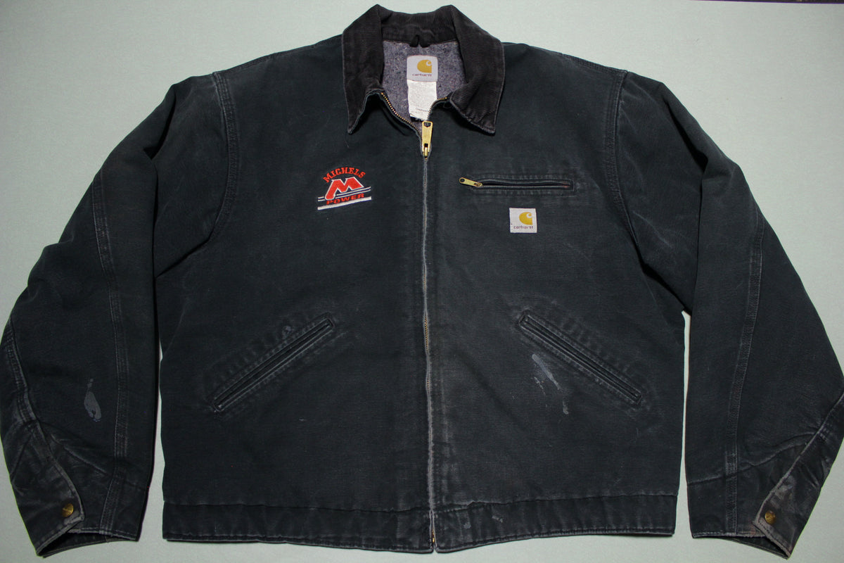 Carhartt J01 BLK Detroit Black Duck Cotton Blanket Lined Jacket 46 Reg –  thefuzzyfelt