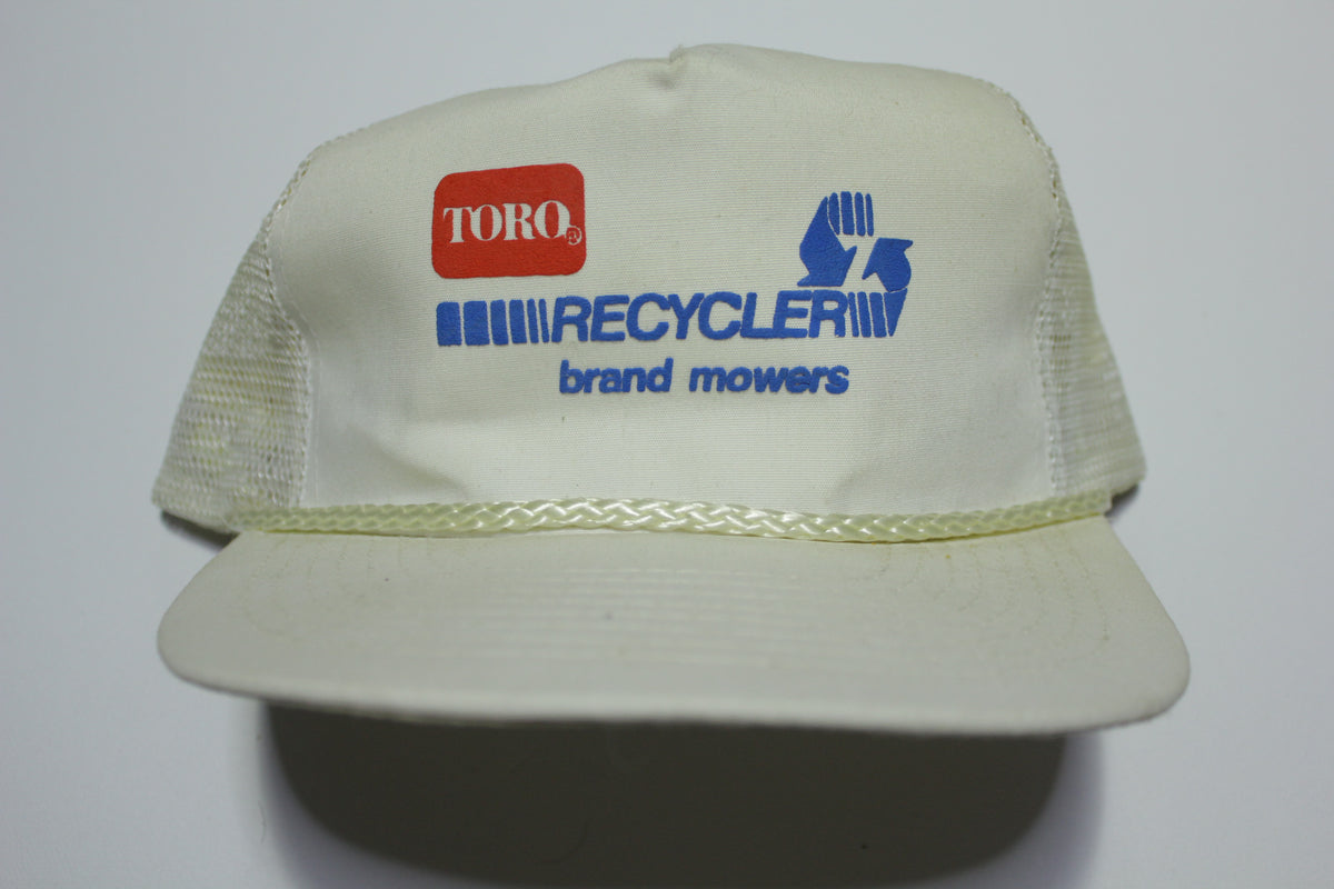 Toro Recycler Brand Mowers Vintage Foam Mesh 80s Adjustable Back Snapback Hat