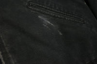 Carhartt J01 BLK Detroit Black Duck Cotton Blanket Lined Jacket 46 Regular L USA