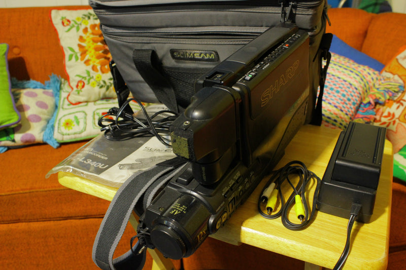 Sharp VL-L340U VHS Camcorder Slim Cam case parts charger battery manua ...