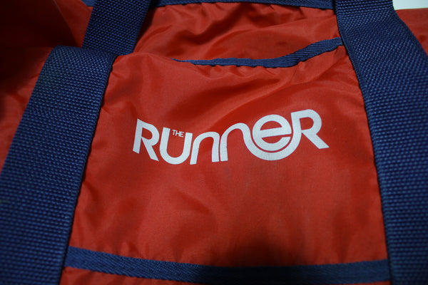 The Runner Vintage 80's Duffle Gym Travel Bag Red White Blue