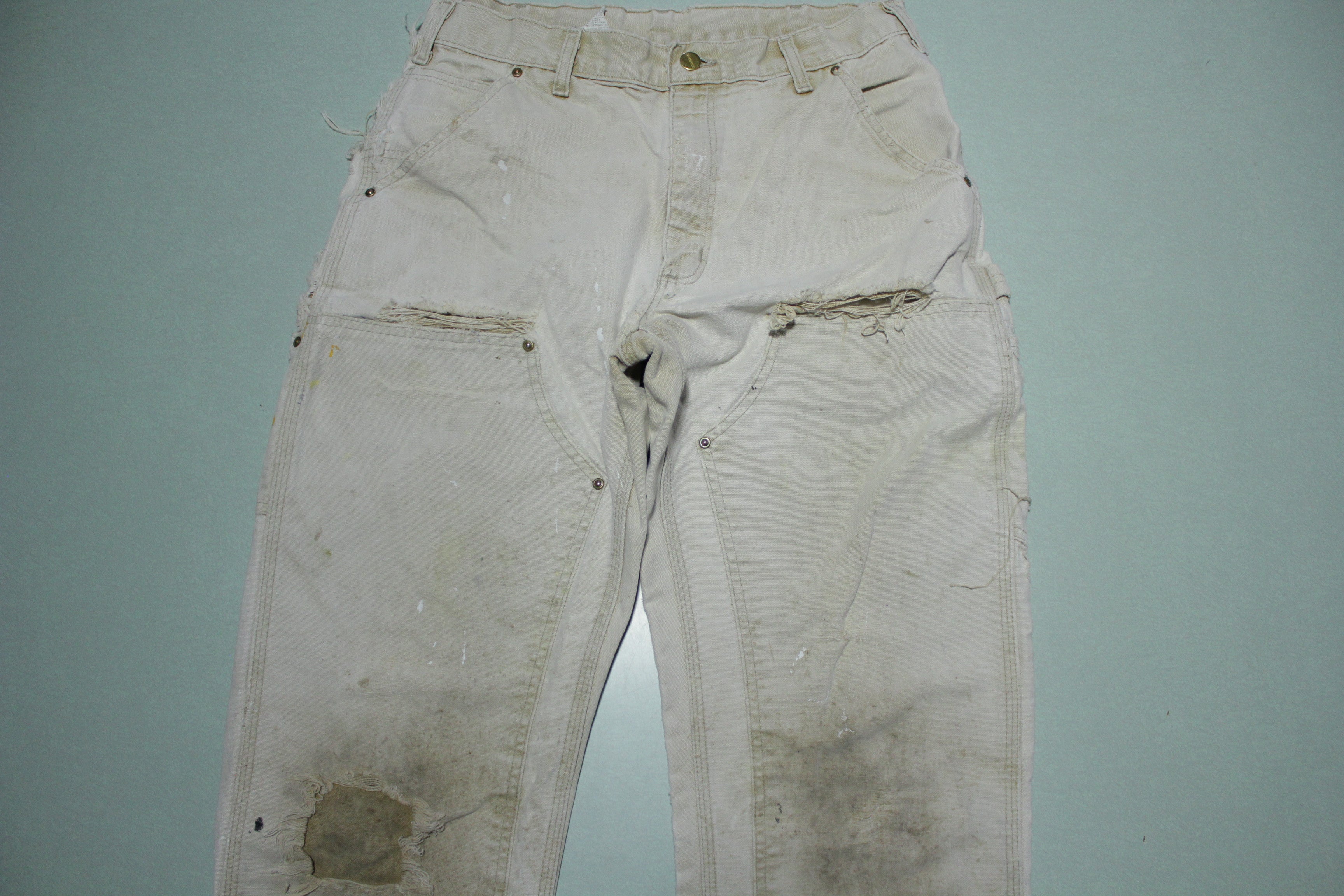 Carhartt Vintage Destroyed B01 Double Knee Front Work Construction