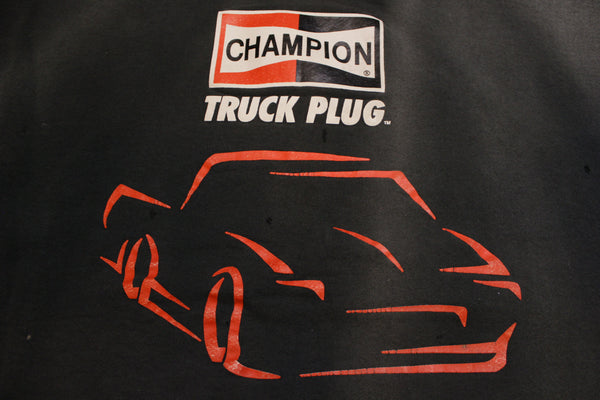 Champion Truck Plug Vintage 80s Spark Plug Auto Mechanic Crewneck Sweatshirt.