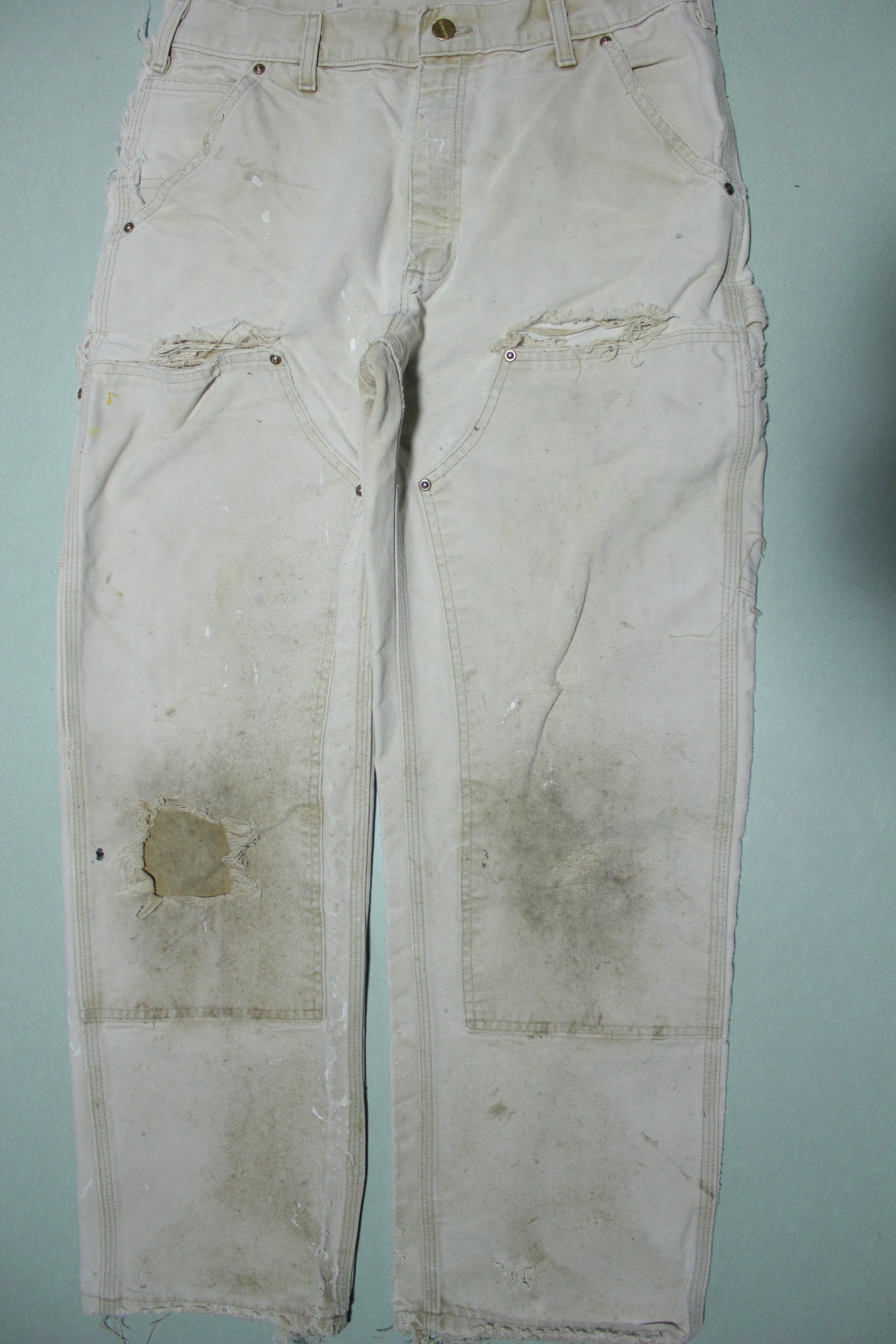 Carhartt Vintage Destroyed B01 Double Knee Front Work Construction
