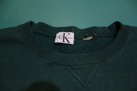 Calvin Klein Jeans Embroidered Big Logo 90s Vintage Designer Pullover Sweatshirt.