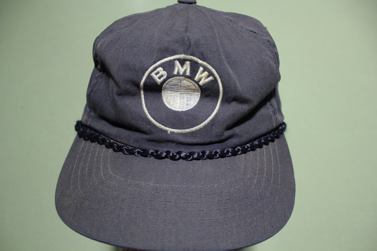 BMW Rope Cord Vintage 80's Adjustable Back Snapback Hat