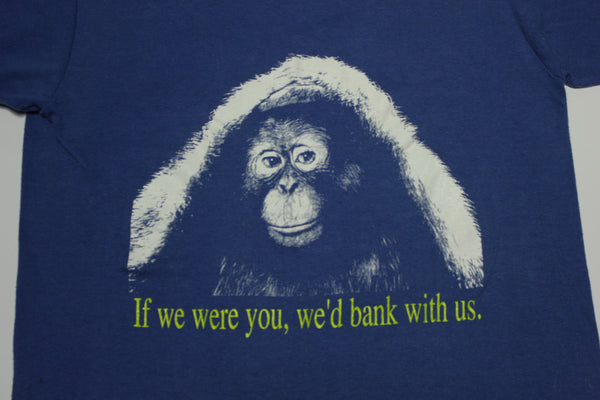 First Federal Bank Ape Orangatang Vintage 90's Jerzees Single Stitch T-Shirt