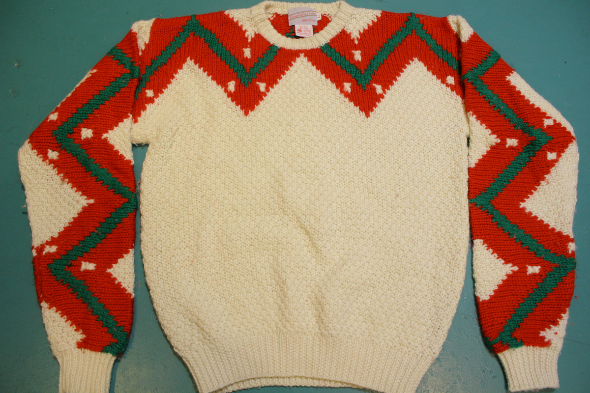 Neiman Marcus Wool Competitive Edge Christmas-y Knit Sweater