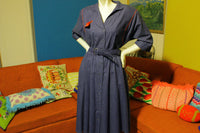 Denim Dress.  Petites by Willi.  Made in the USA.  100% Cotton.  W/Matching Belt.