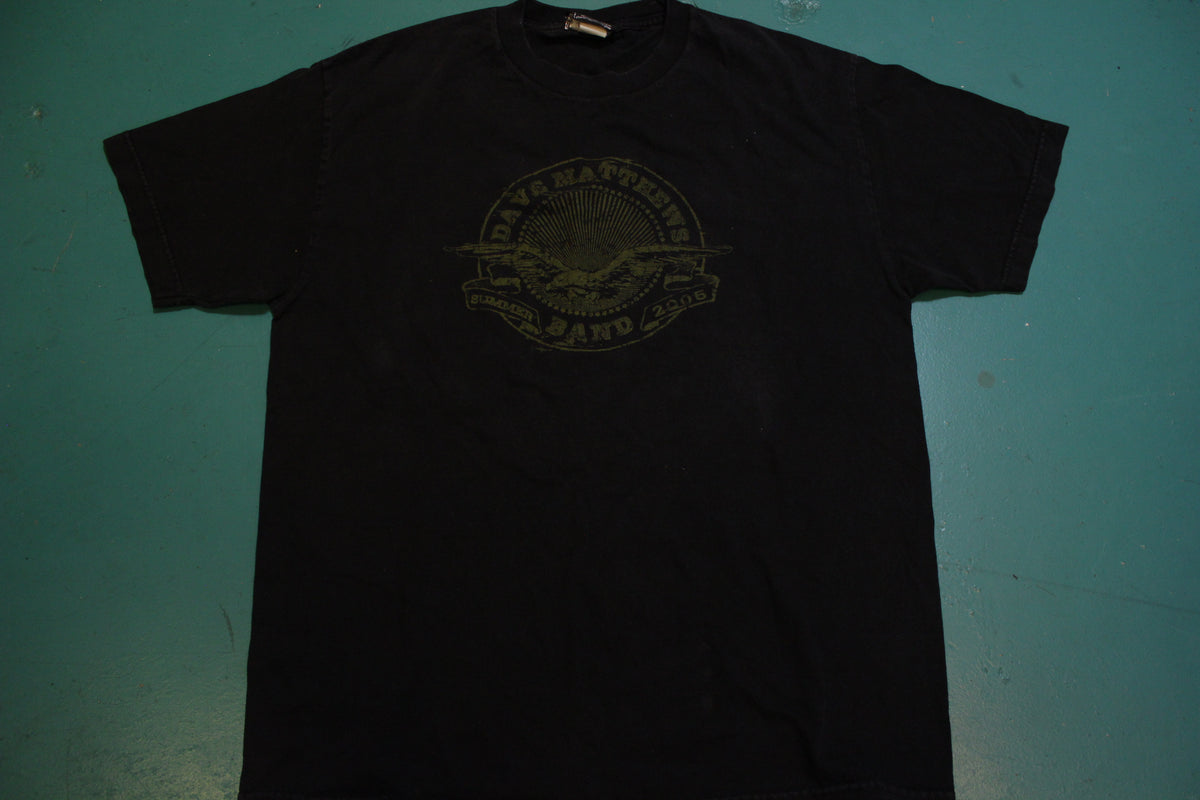 Dave Matthews Band Summer Tour 2005 Vintage Black Medium Concert Cities T-Shirt.