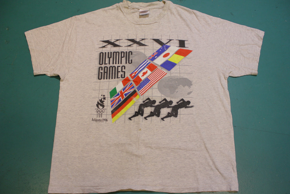 Vintage Atlanta Olympics 1996 Tee Shirt Size Large Made in USA