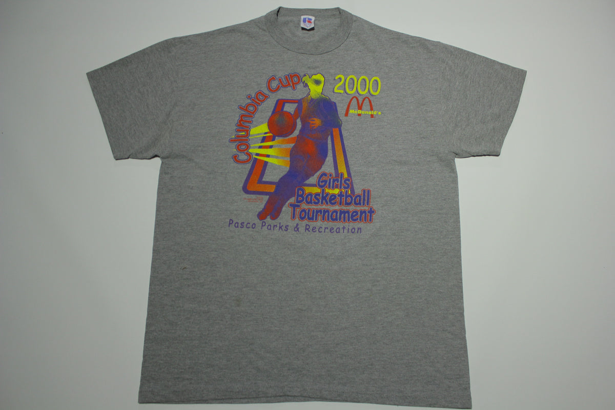 McDonalds Vintage 2000 Columbia Cup Girls Basketball Tournament Russell T-Shirt
