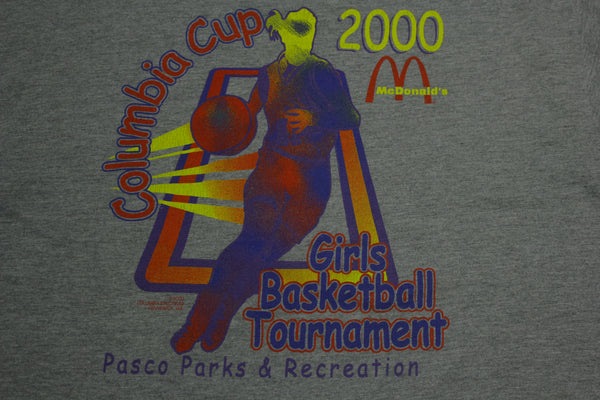 McDonalds Vintage 2000 Columbia Cup Girls Basketball Tournament Russell T-Shirt